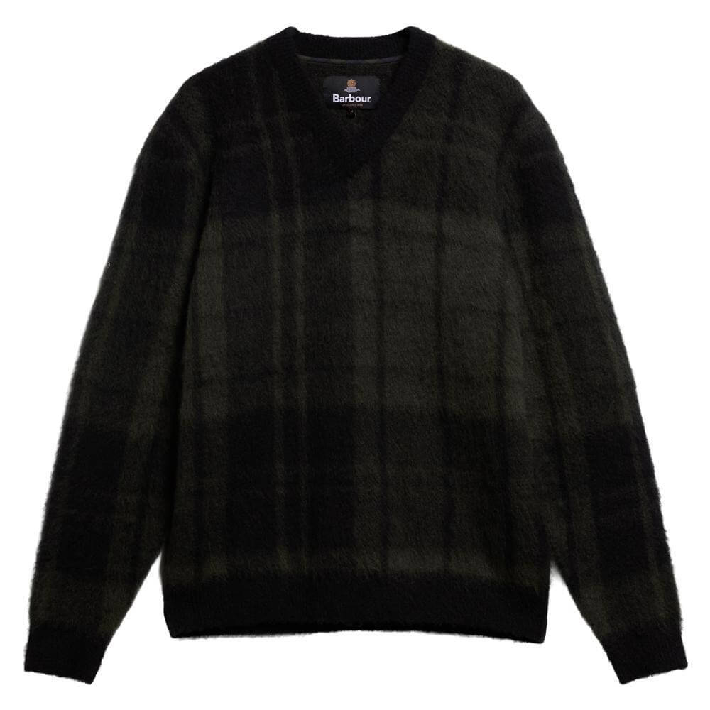Barbour Hunham Tartan V-Neck Jumper